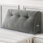 Sasttie Headboard Pillow Twin/Twin XL, Wedge Pillow Headboard for Dorm, Triangular Daybed Backrest Cushion for Sitting or Reading in Bed, with Removable Washable Cover, Light Grey