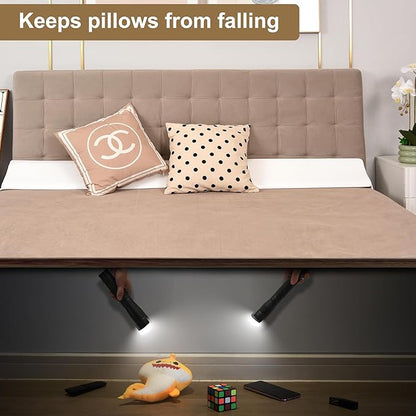 Vekkia King Bed Wedge Gap Filler Pillow/Mattress Wedge Gap Filler/Headboard Pillow/Bed Gap Filler to Close Gap (0-3.5") Between Headboard and Mattress King（White）