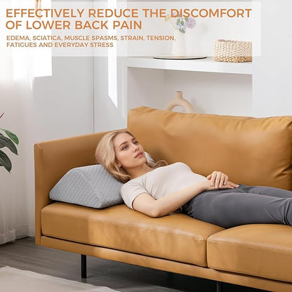 Knee Wedge Pillow 6.3'' for Post-Surgery Recovery-Leg Elevation Support for Sleep Position, Alleviating Lower Back & Hip Pain Enhancing Circulation in Ankles Legs Triangle Pillow with Removable Cover
