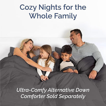 Twin 4 Piece Sheet Set - Comfy Breathable & Cooling - Ultra-Soft Hotel Luxury Bedding Set with 8-16 Inch Deep Pockets - 1 Flat & 1 Fitted Sheet & 2 Pillowcases - Wrinkle Free & Easy Care - Dark Grey