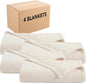 Arkwright Basket Weave King Blanket - Case of 4-100% Ringspun Cotton All Season Blankets, Luxury Hotel Quality, Soft on Skin, Breathable, 300 GSM for Bed, Sofa, and Chair, 104 X 90 in, Beige
