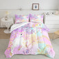 CVHOUSE Rainbow Unicorn Bedding Queen Size,Rainbow Unicorn Bedding Set for Girls Kids Teens,Rainbow Unicorn Comforter Set Unicorn Duvet Set Unicorn Quilt Set Girls Room Decor 3 Pieces
