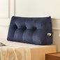 Z-hom Twin Headboard Pillow, Triangular Wedge Reading Pillow for Bed or Sofa, Ergonomic Backrest Cushion for Sitting Up, Reading or Relaxing, with Side Pocket，Removable Washable Cover,Blue