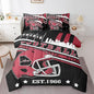 Erosebridal Football Sports Comforter Set Football Seasonal Color Bedding King, Sports Lovers Comforter + Flat Sheet + Fitted Sheet + 2 Pillowcases + 2 Throw Pillow Covers
