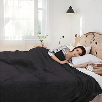 Electric Heated Blanket 62"x84" Twin Size Microplush Cover Blanket, 5 Heat Settings & 10 Hours Auto Off, Cozy & Warm for All Night, Machine Washable, Iron Grey