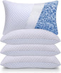 OSBED Adjustable Cooling Shredded Memory Foam Pillows King Size Set of 4 - Temperature-Regulating for Hot Sleepers with Dual Airflow Ventilation(CertiPUR-US & Hypoallergenic & Machine Washable)