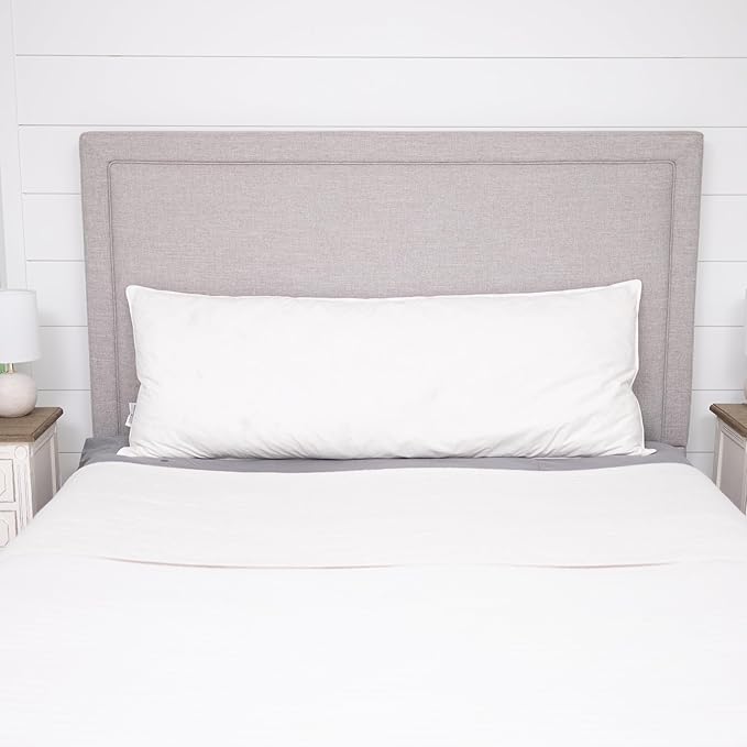 White Goose Feather and Down Body Pillow – Pillows Size 20 Inches x 72 Inches