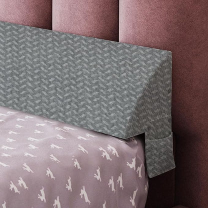 Bed Wedge Pillow for Headboard Gap Bed Mattress Gap Filler (0-8") Between Headboard/Wall and Mattress Grey Queen Size Foam Support Triangle Bloster Pillow Stoppers with 2 Pockets