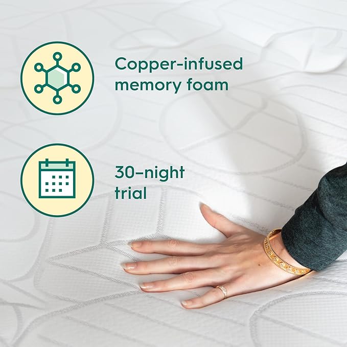 Sleepyhead Twin 3 Inch Premium Copper Mattress Topper – Copper-Infused Memory Foam Bed Topper – Soft and Comfortable Support, Cooling, Washable Cover, CertiPUR-US Certified (Twin 3")
