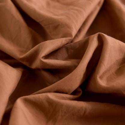 NEXHOME PRO Duvet Cover Set 100% Washed Cotton California King 104"x98", Organic Natural Linen Look Textured 3 Pieces Bedding Set Terracotta Burnt Orange with Zipper Closure, Soft(No Comforter)