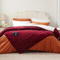 Westinghouse Full Size Heated Blanket, Soft Flannel to Sherpa Reversible, Electric Blanket Full with 10 Heating Settings & 1-12 Hours Auto Shut Off, Machine Washable, (72" x 84", Red)