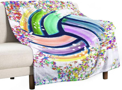 Volleyball Blanket Gifts - 60"x80" Sports Throw Blanket for Adults, Kids - Colorful Soft Plush Throws for Bed, Couch & Living Room
