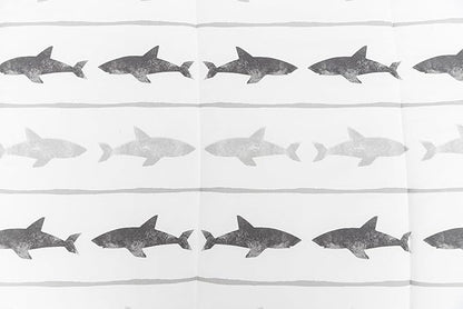 Beddy's Great White Shark Theme Boys Durable Zipper Bedding for Kids, Bed in a Bag for Kids, White & Gray Sheets & Comforter, Includes Pillowcase & Pillow Sham, Easy to Make & Wash