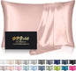 Mulberry Silk Pillow Cases King Size, Silk Pillowcase for Hair and Skin, Anti Acne Cooling Sleep Both Sides Natural Silk Satin Pillow Case Covers with Hidden Zipper, Gifts for Women Men, Coral