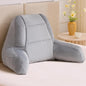 Reading Pillows for Sitting in Bed Adult, Back Pillow for Bed Sitting Up, Backrest Pillows with Shredded Foam for Adult&Teens, Support Pillow with Arms for Beds, Couch, Floor, 24in, Grey