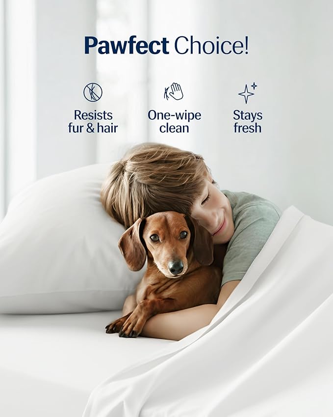 REST® Evercool®+ Cooling Sheet Set, King Size, Arctic White, Breathable Bed Sheets for Hot Sleeper and Night Sweats, with Pillowcases, with Ionic+ Self-Cleaning Silver Yarn for Sensitive Skin, 4PCS