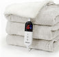 Heated Blanket Electric Throw Waffle, 50x60 Inches Sherpa Fleece Fast Heating Blanket 6 Heating Levels & 4 Hours Auto Off ETL Certification,Beige Throw