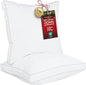 Utopia Bedding Bed Pillows for Sleeping European Size (White), Set of 2, Soft & Fluffy Pillow with Down Alternative Filling, Cooling, Hotel Quality, Gusseted Pillow for Back, Stomach or Side Sleepers