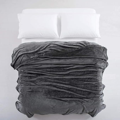 IR Imperial Rooms Fleece Blanket 12 Pack Twin Size 60 x 80 Inches - Super Soft Fluffy Throw Blanket for Sofa and Bed - Warm and Cozy Lightweight 400 GSM Microfiber Bed Throws Blankets (Twin, Grey)
