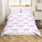 Cartoon Bowknot Girls Duvet Cover Set Twin Size Kids Bow Tie Princess Bedding Sets 2Pcs for Child Girly Woman Room Decor, Butterfly Knot Comforter Cover with 1 Pillowcase (No Comforter) Purple