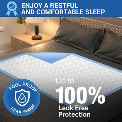 Bed Pads Disposable 40"X60" Chucks Pads Oversized Underpads with 200 Gram, Super Absorbent Pee Pads Disposable Mattress Pads Incontinence Pads for Adults, Elderly, Pets [100x150CM, 30pcs]