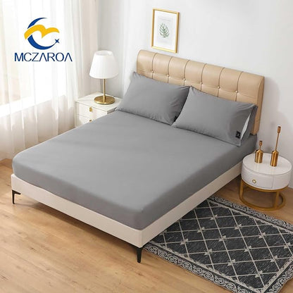 Grounding Sheets King, 12% Silver+88% Organic Cotton, Fitted Grounded Bed Sheet Deep Pocket for Improved Sleep & Wellness (Gray, King - 78"x80"x15")