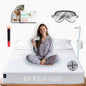 Ali King Grounding Sheets - Queen Size, Soft Cotton with Silver Fiber, 15'' Deep Pocket Earth Grounding Fitted Bed Sheets for Improved Sleep (White, Queen 60''*80''*15'')