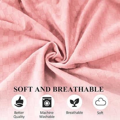 Bed Wedge Pillow for Side Sleeping Foam Filled Body Positioning Triangle Pillow Suitable for Pregnancy and Surgery Prevent Bed Sore for Leg and Back Support with Pillow Case (Light Pink)