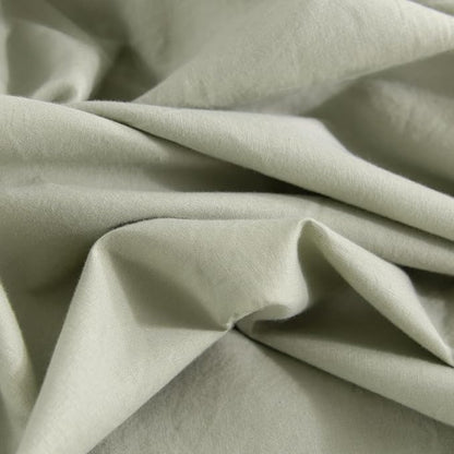NEXHOME PRO Full Duvet Cover Set – 100% Certified Organic Cotton with Washed Feel & Linen-Like Texture, Comfortable & Breathable, Home Bedding Set Sage Green (No Comforter)