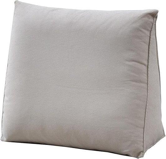 Single Triangle Bed Wedge Pillow for headboard Gap Triangular Reading Pillows for Sitting in Bed Adult Wedge headboard Pillow for College Dorm, Beige
