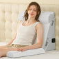 Sasttie Wedge Pillow Set for After Surgery, 3PCS Adjustable Bed Wedge Pillow Headboard with Memory Foam Neck Cushion – for Acid Reflux, Sleeping, Neck & Back Support, Light Grey & White