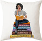 Hyturtle Personalized Book's Title & Name Throw Pillow (Insert Included) Gifts for Book Lover Reader School Librarian - Unique Birthday Book Lover Gifts - Custom Name Sofa Couch Home Decor Pillow