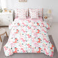 Feelyou Pink Dinosaur 7 Piece Bedding Set Cute Dinosaur Comforter Set with Sheets for Kids Boys Girls Crown Print Bed in a Bag Kawaii Animal Bed Set Soft Lightweight