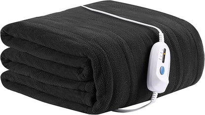 Heated Electric Blanket 72'' x 84'' Full Size Soft Heated Blanket with 4 Levels of Heat ＆ 10 Hour Auto Off, Machine Washable, Iron Grey