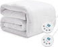 Heated Quilted Wave Mattress Pad,Queen Size Dual Control,Soft Bed Warmer,10 Heat Settings,1-12 Hours Auto-Off,Fast Heating,ETL Certified,Machine Washable,Fit Up to 18" Deep Pocket,60"x80"