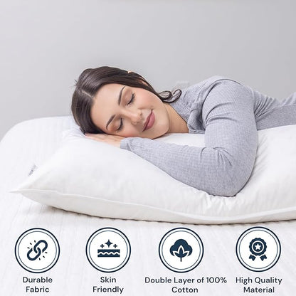 White Goose Feather and Down Body Pillow – Pillows Size 20 Inches x 60 Inches