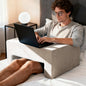 Reading Pillow for Gaming Lap Desk Pillow for Laptop Memory Foam Bed Desk for Reading Working Crocheting Gaming Arm Rest on Bed/Sofa/Floor/Couch/Car (Beige)