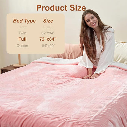 Electric Blanket Heated Full Size, Ultra-Soft 84" x 72" Heating Blankets, Fast, Even & Efficient Heating, 1-12 Hours Auto-Off and 6 Heatin Settings, UL Listed for Safety, Warm Gift for Grandma