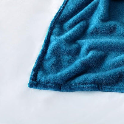 IR Imperial Rooms Fleece Blankets Queen Size 90x90 Inches- 8 Pack - Super Soft Fluffy Throw Blanket for Sofa and Bed - Warm and Cozy Lightweight 400 GSM Microfiber Bed Throws Blankets (Queen, Teal)
