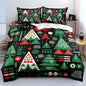 Christmas Duvet Cover Bedding Sets King Size for Kids Girls Teens, Christmas Petal Country Bedding Décor, 1 Duvet Cover and 2 Pillow Shams - 90x90 inches