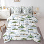 Feelyou Army Military 7 Piece Bedding Set Camouflage Print Comforter Set with Sheets for Kids Boys Girls Tank Aircraft Bed in a Bag Army Green Bed Set Soft Lightweight