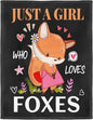 Fox Lover Blanket, Just A Girl Who Loves Foxes Blanket, Soft Warm Cozy Fleece Throw, Gifts for Girls Women Kids, 60"x80", Black
