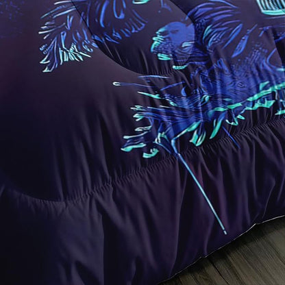 Death Skull Comforter Set Queen Size,Gothic Bedding Spider Mushroom Printed Comforter Set for Kids Teens Boys Room Decor,Spooky Horror Themed Bedding Sets with 2 Pillowcases.