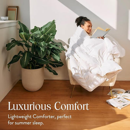 Brooklinen Lightweight Luxury Down Comforter, 100% Natural Canadian Duck Down Duvet Insert - 650 Fill Power, 100% Cotton Shell, Twin/Twin XL Size Comforter for Warm Sleepers