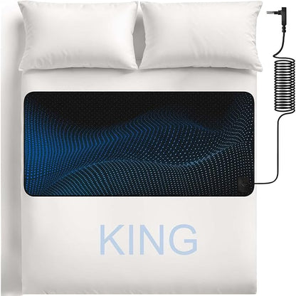 Grounding Mat for Bed, Grounding Pad for Sleeping, Tear-Resistant PU Leather Grounding Mattress with Cord