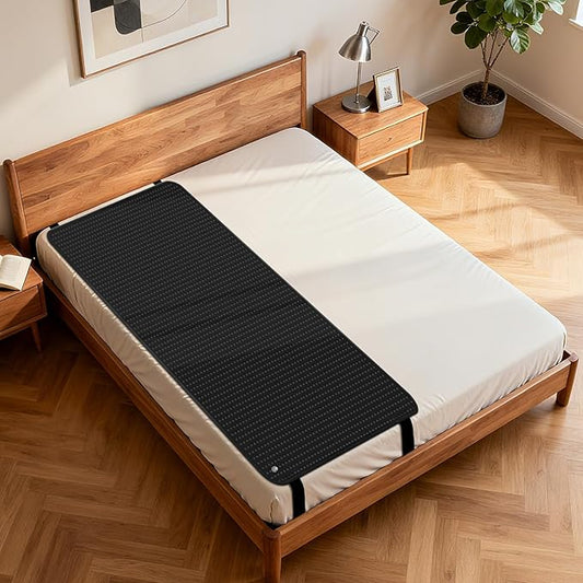 Grounding Mat for Bed,Grounding Pad for Sleep, Improve Sleep, Pain and Stress Relief, Anti-Slip PU Leather Grounding Healthy Therapy Mattress at Home, Office, Work with Grounding Cord (27 * 78IN)
