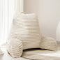 Hearth & Harbor Reading Pillow for Bed Adult – Back Pillow for Sitting in Bed, Standard Bed Pillows for Sitting Up in Bed, Foam Bed Chair Pillow, Linen Bed Rest Pillow