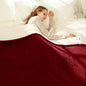 Electric Heated Blanket Twin 62" x 84" - Soft Cozy Flannel Sherpa Electric Blanket with 5 Heating Levels & 10 Hours Auto Off, Heated Lap Blanket for Office and ETL Certified (Red)