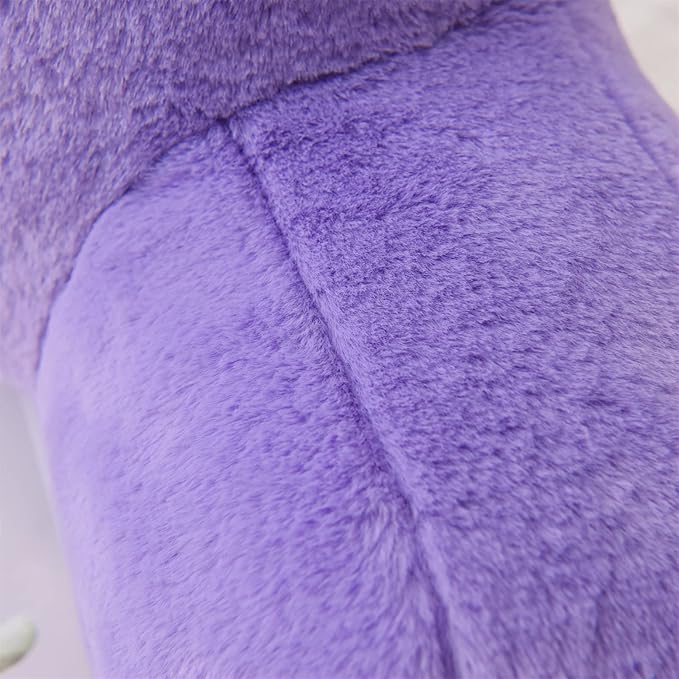 A Nice Night Faux Fur Reading Pillow Bed Wedge Large Adult Children Backrest with Arms Back Support for Sitting Up in Bed/Couch for Bedrest,Lightpurple