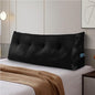 SLIGUY Large Headboard Pillow, Headboard Wedge Pillow Bed Rest Reading Pillow Bolster Triangular for Sitting in Bed-Backrest Positioning Support Long Pillow for Daybed (Full: 54x8x20 Inches,Black)